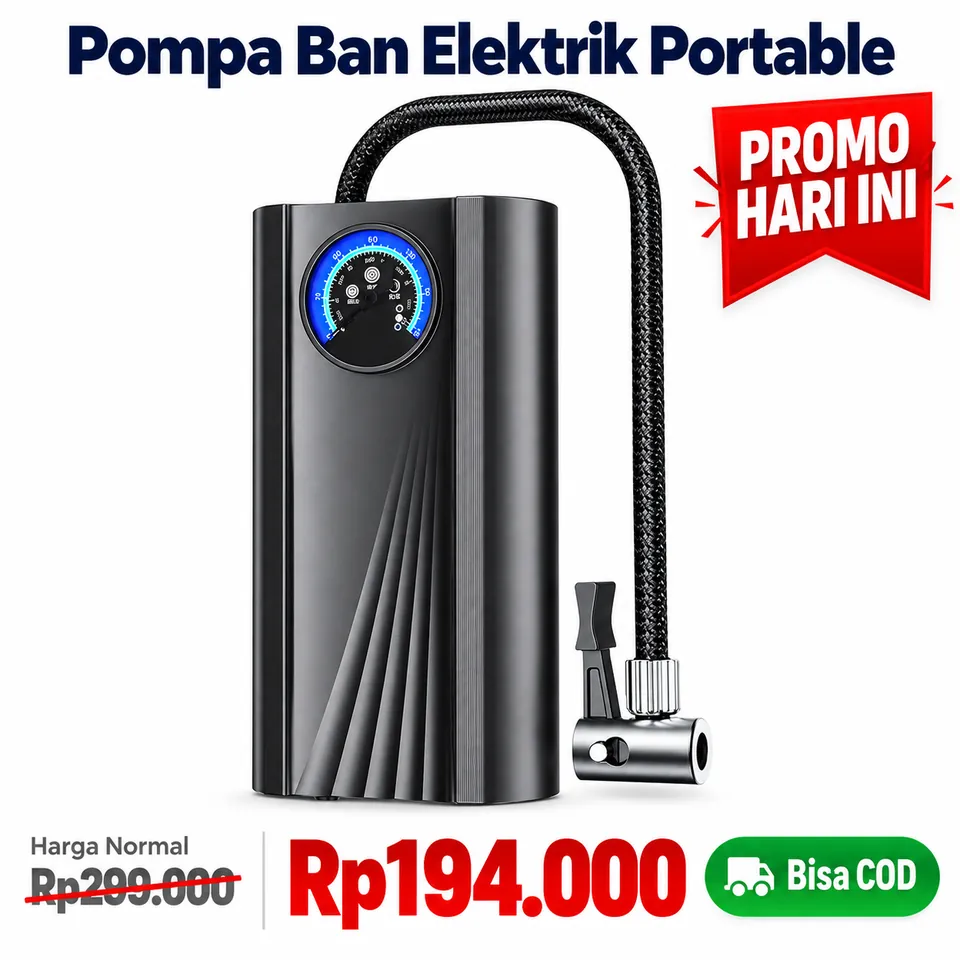 Pompa Ban Elektrik Portable — promo